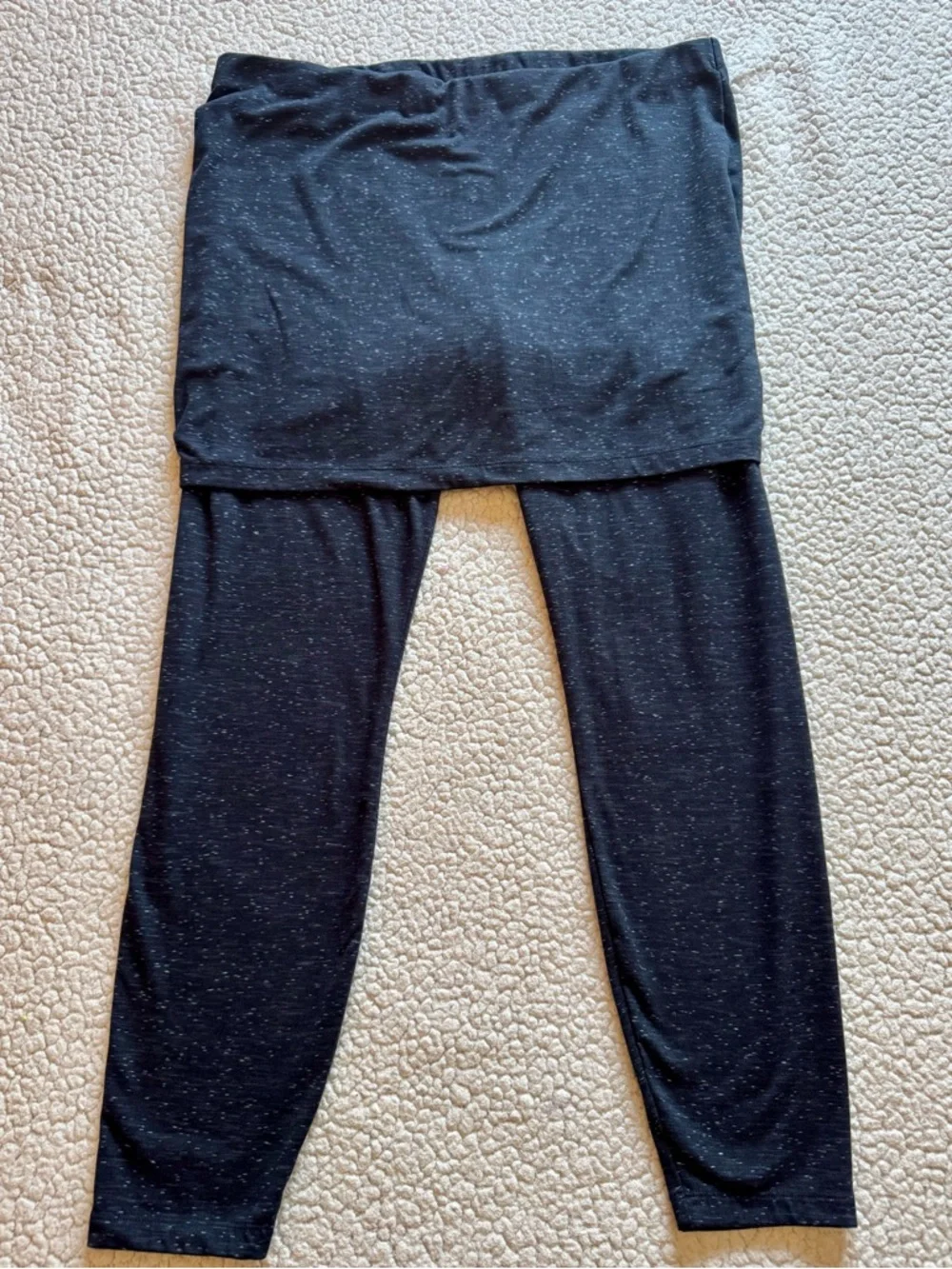 CAbi Skirted Leggings Size M Black Space Dye Style 3210
